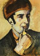 August Macke Portrait of Franz Marc painting